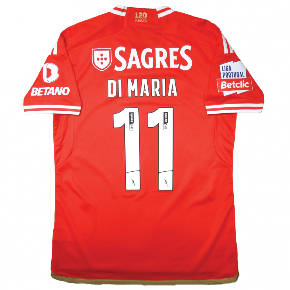 Benfica 2023/24 Home Shirt With Di Maria 11 (Liga Portugal
